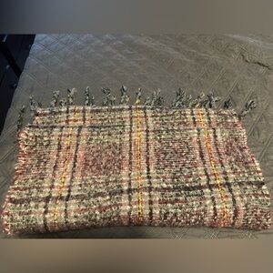 Plaid Fringe Blanket Scarf